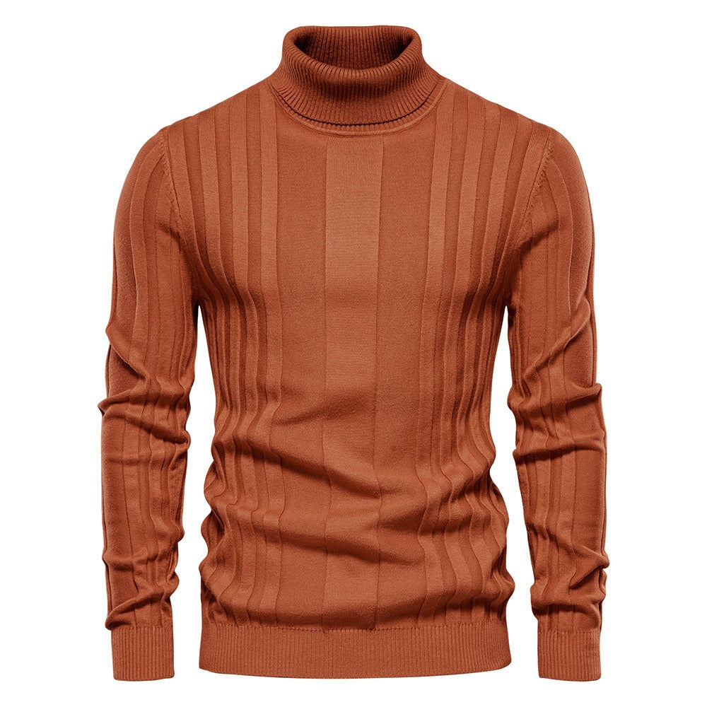 Men's Textured Cable Knit Zip Sweater