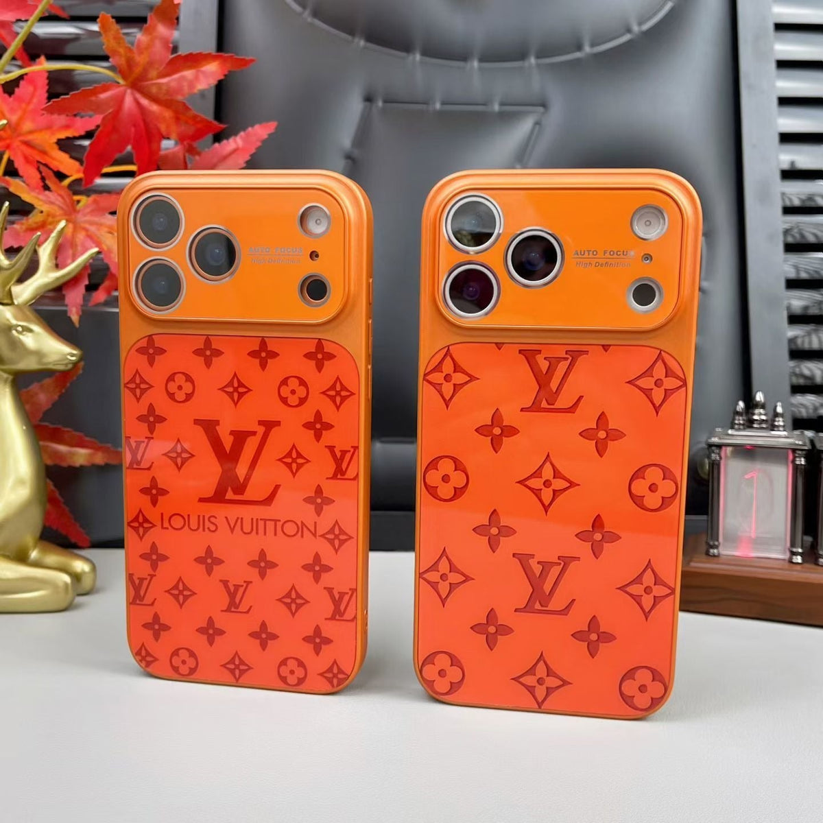 Gloss Monogram iPhone Case for 14-18/Pro/Pro Max