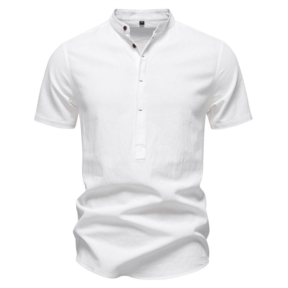 Cotton Linen Short Sleeve Shirt