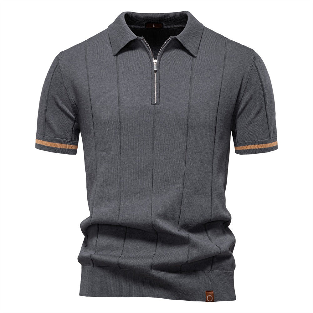 Striped Everyday Knit Polo Shirt