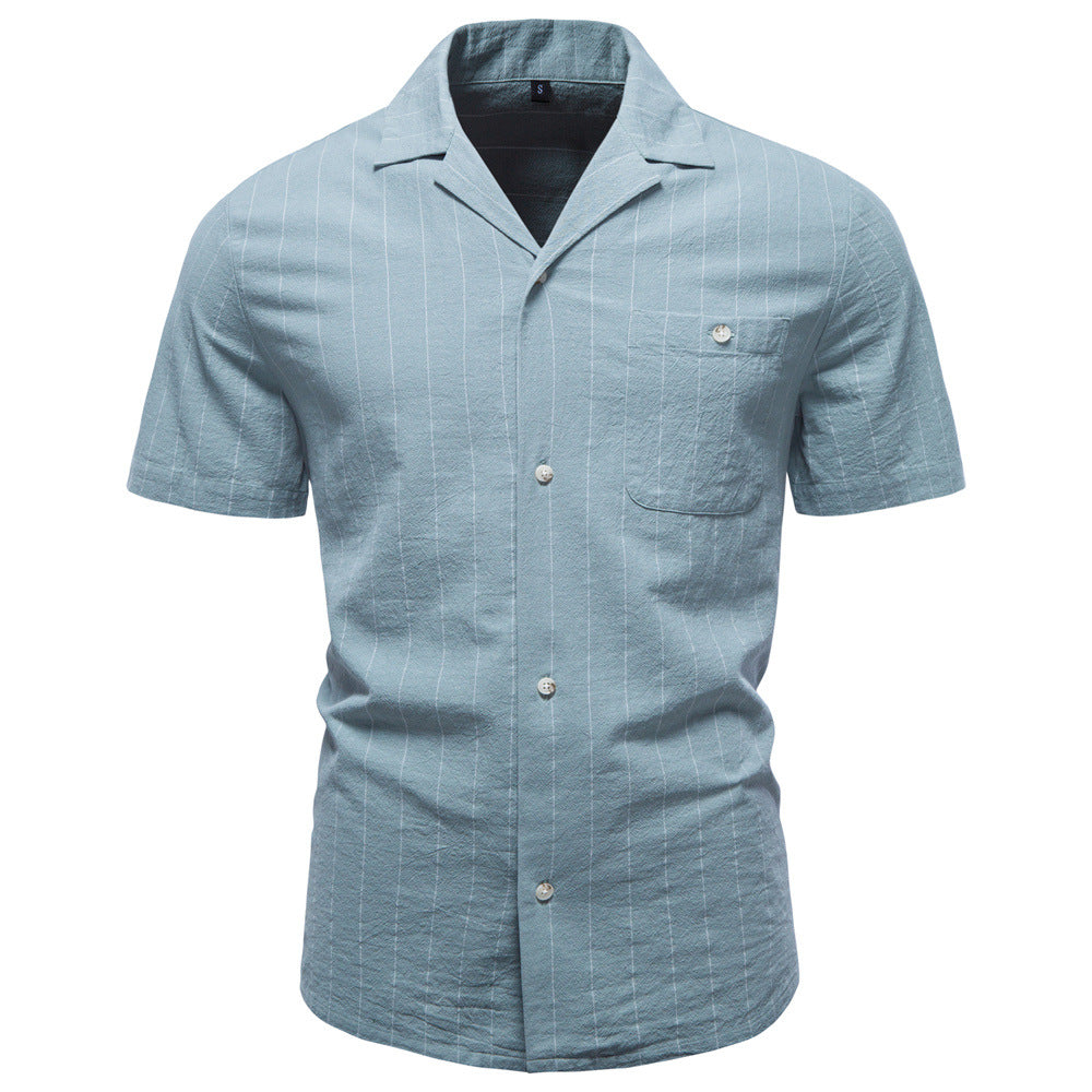 Vertical Stripe Short Shirt