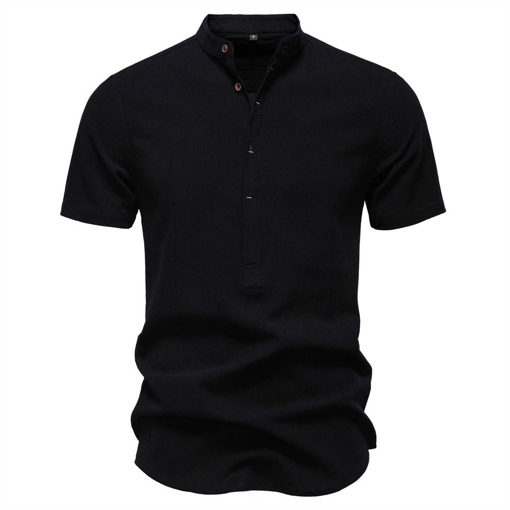 Cotton Linen Short Sleeve Shirt