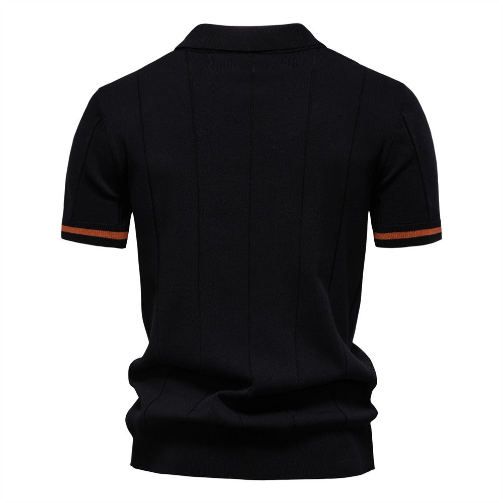 Striped Everyday Knit Polo Shirt