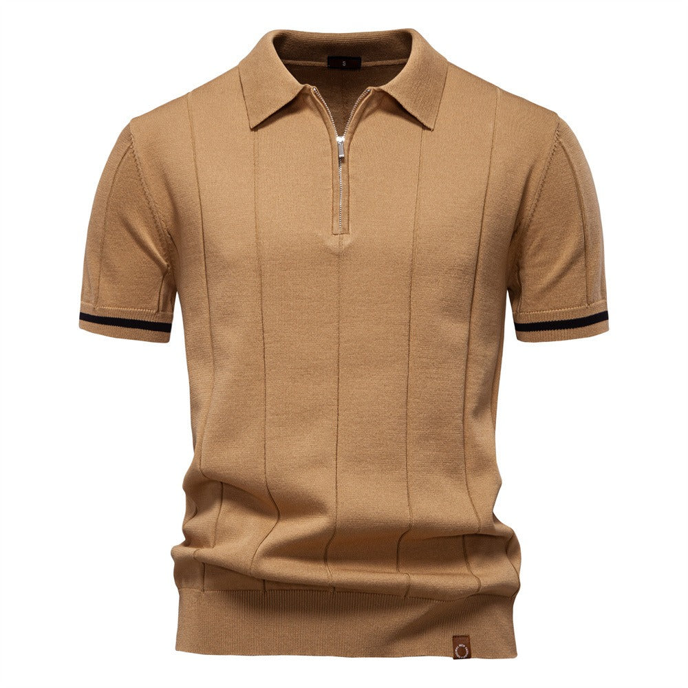 Striped Everyday Knit Polo Shirt
