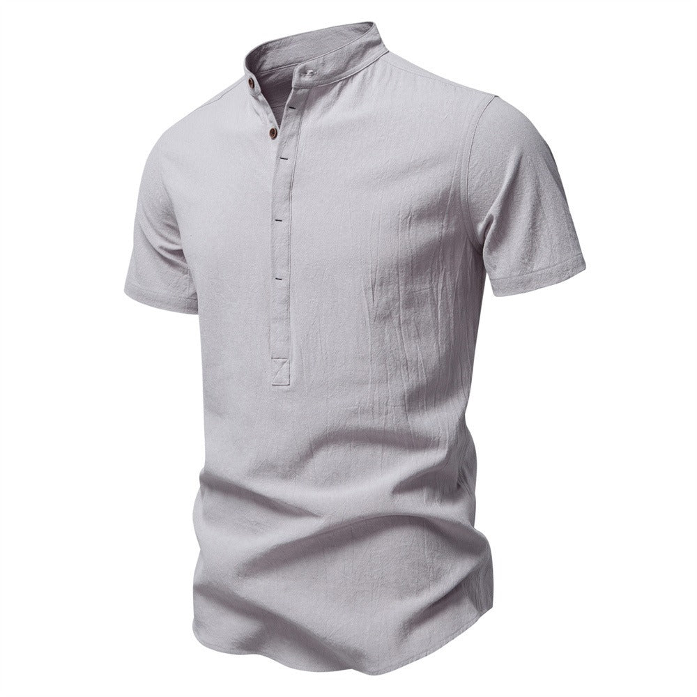 Cotton Linen Short Sleeve Shirt