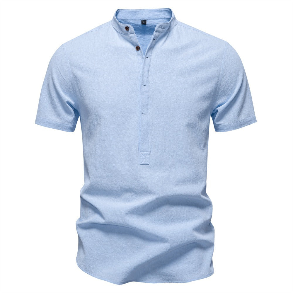 Cotton Linen Short Sleeve Shirt