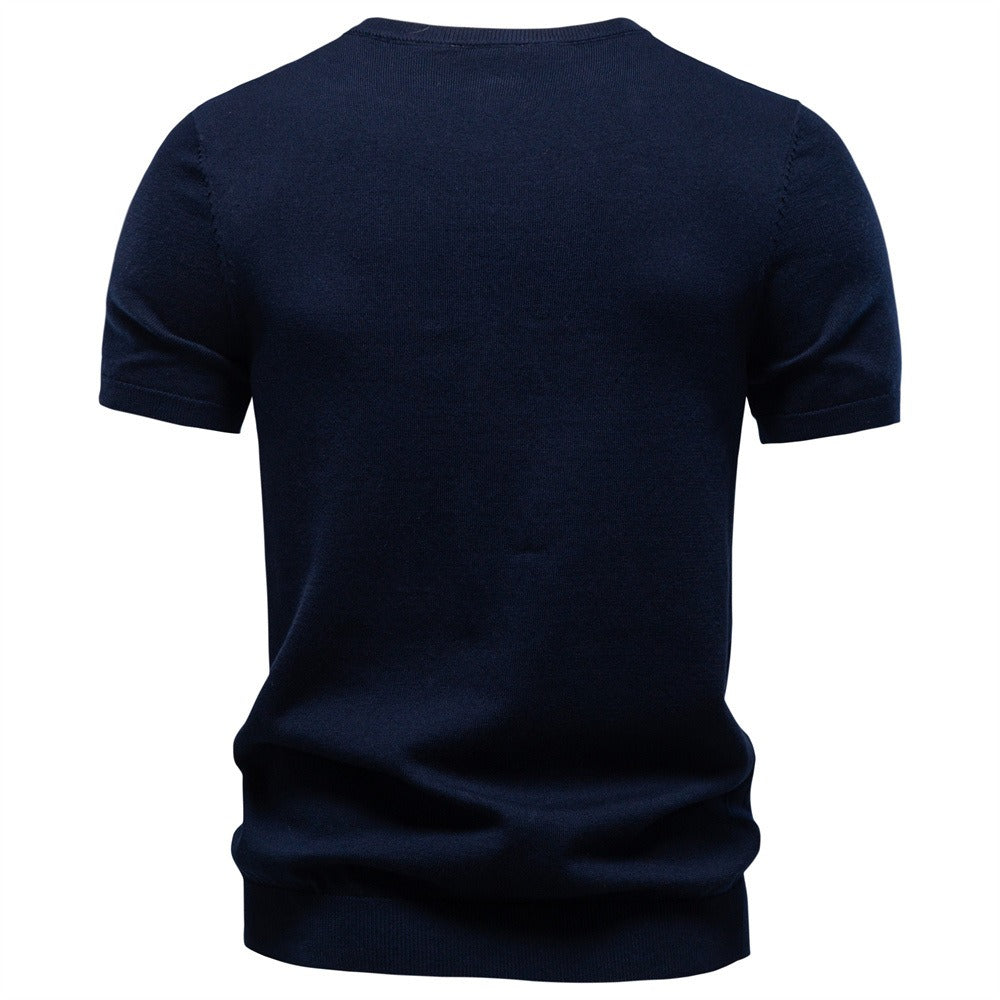 Men’s Cotton Crew Neck Knit T-Shirt