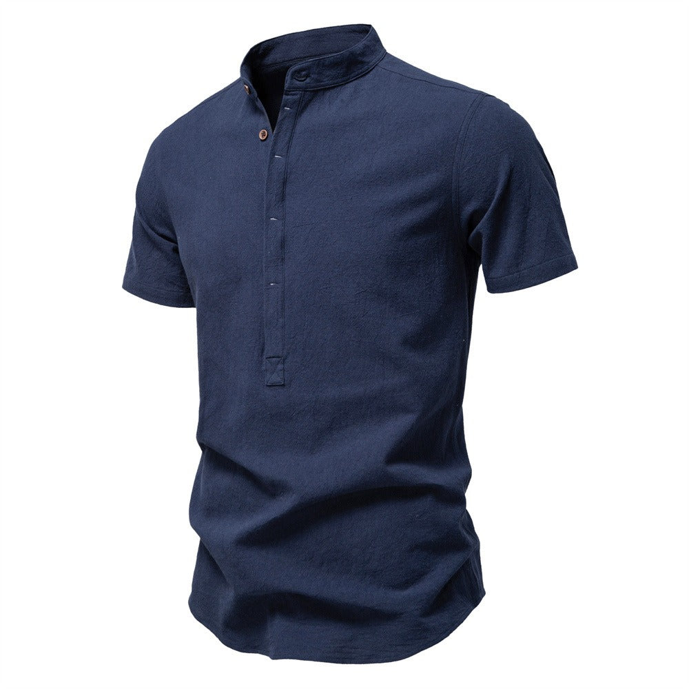 Cotton Linen Short Sleeve Shirt