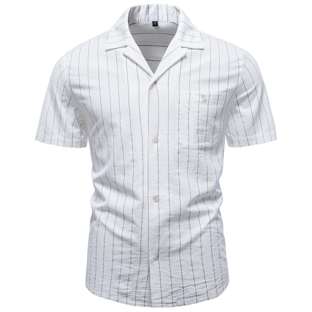 Vertical Stripe Short Shirt