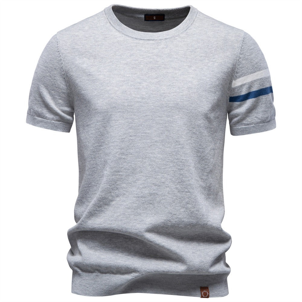 Men’s Cotton Crew Neck Knit T-Shirt