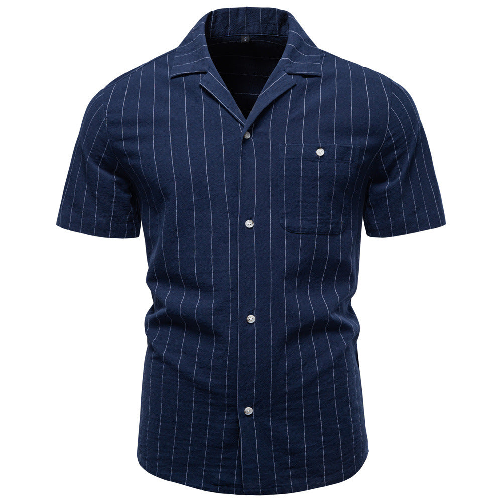 Vertical Stripe Short Shirt