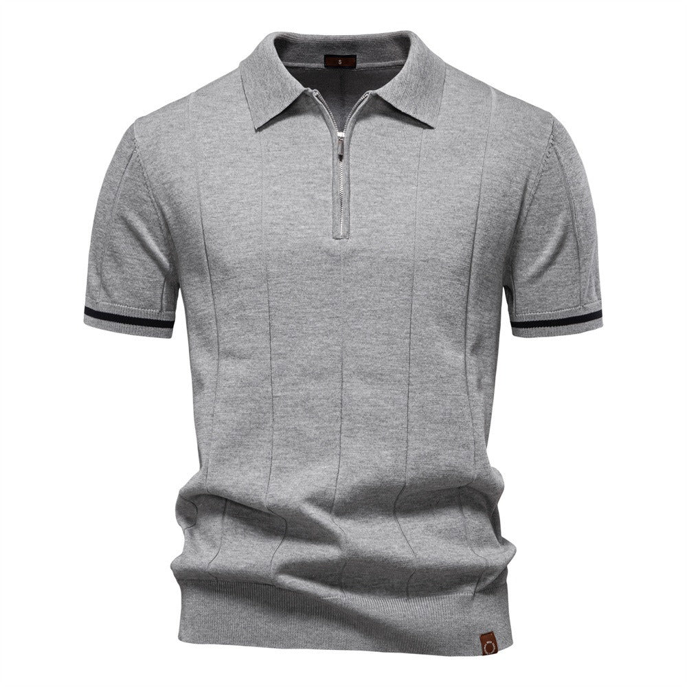 Striped Everyday Knit Polo Shirt