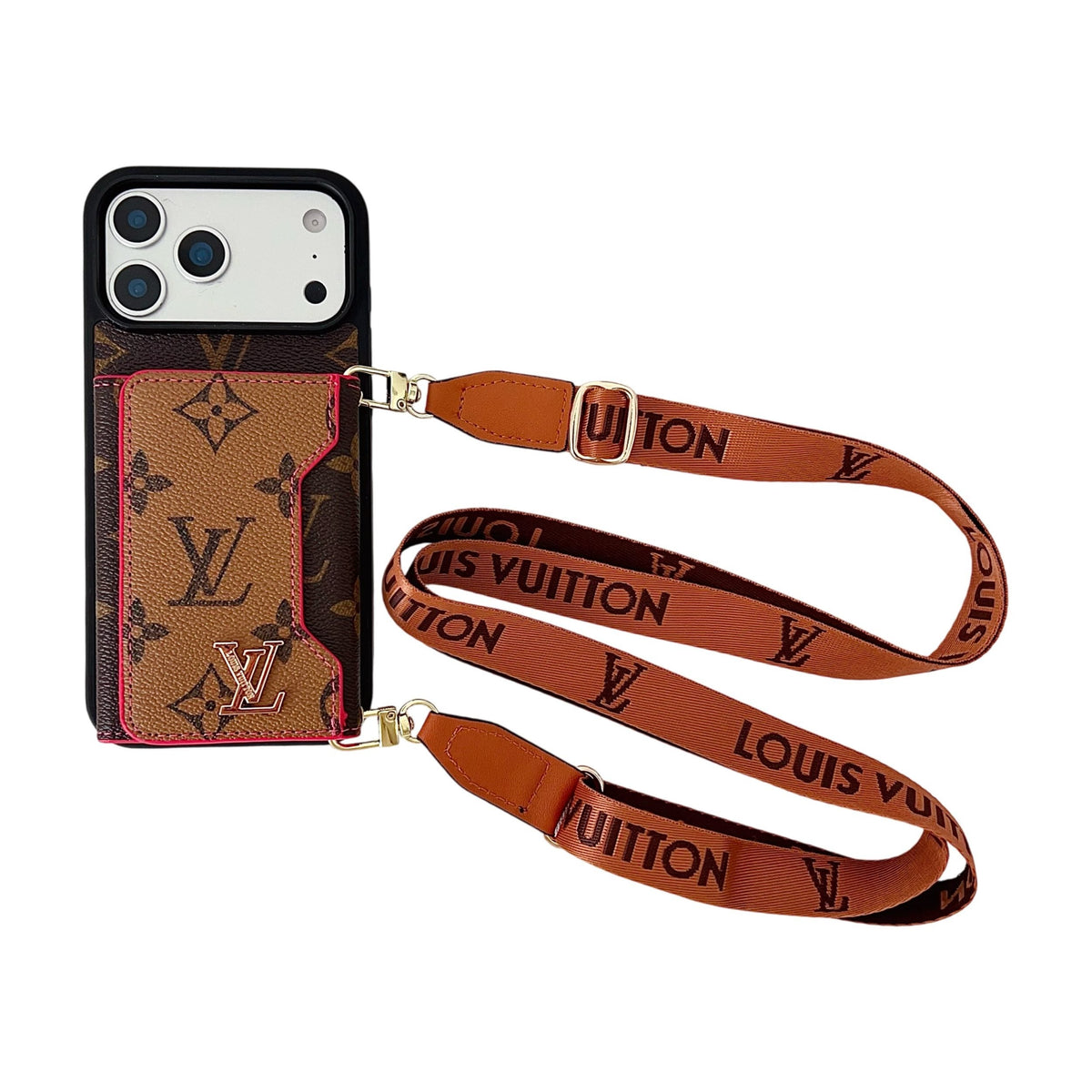 Multicolor Monogram Crossbody Wallet Case for 14-18 / Pro / Pro Max