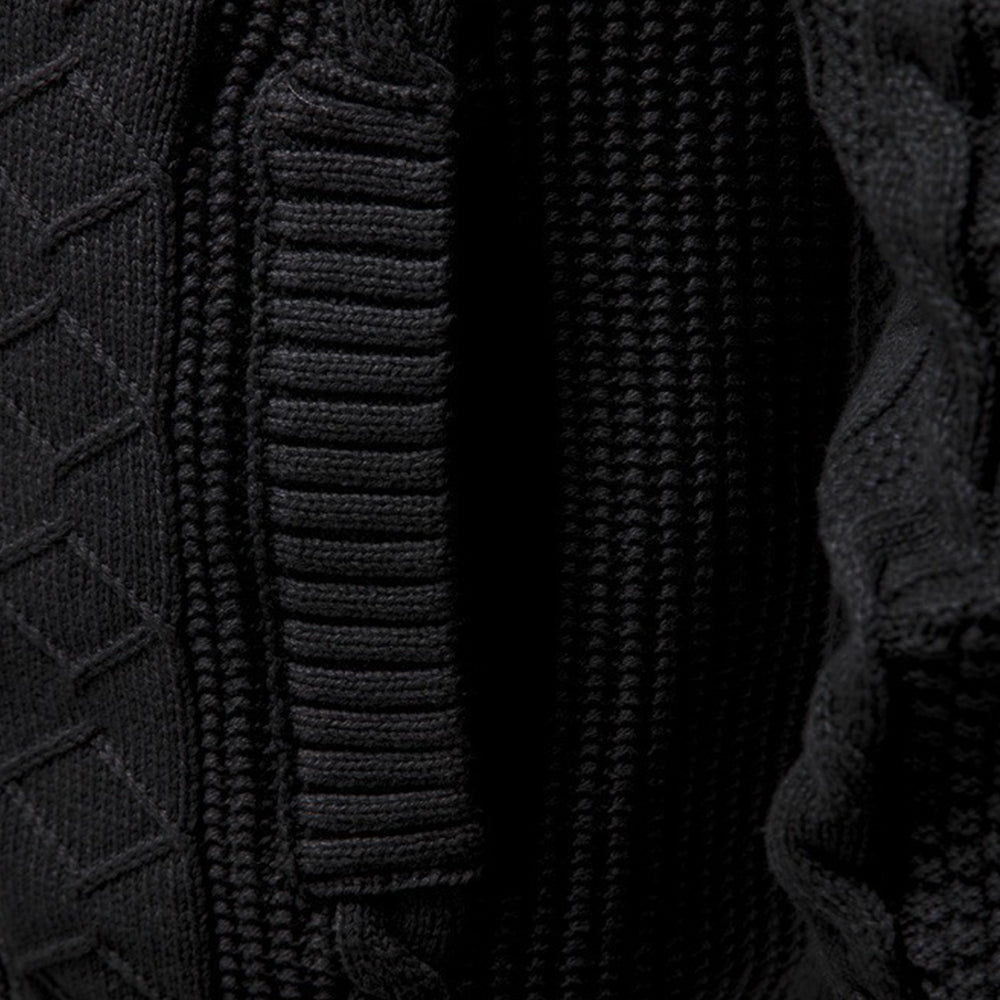 Men's Zip-Neck Cable-Knit Sweater