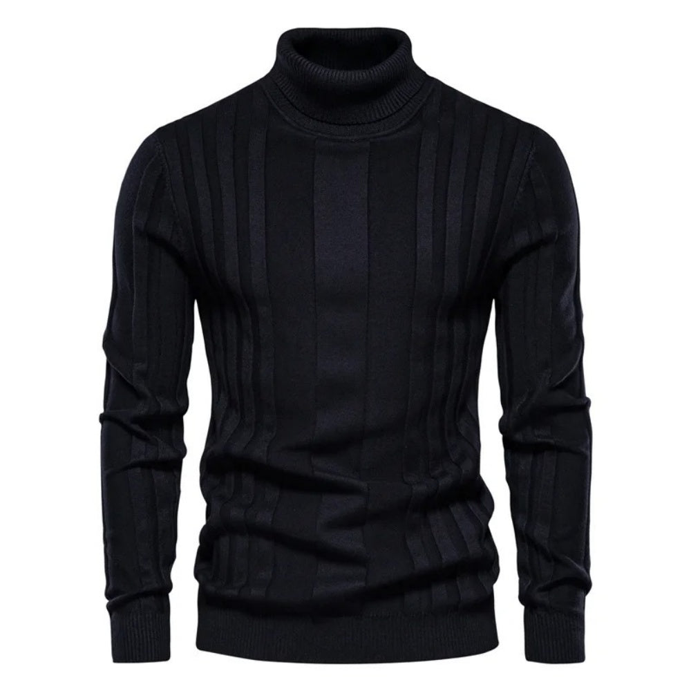 Men's Textured Cable Knit Zip Sweater