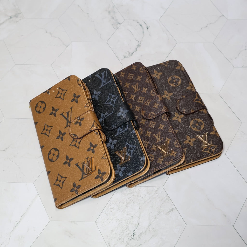 Classic Leather Wallet iPhone Case 14-18 Pro Max Plus Air