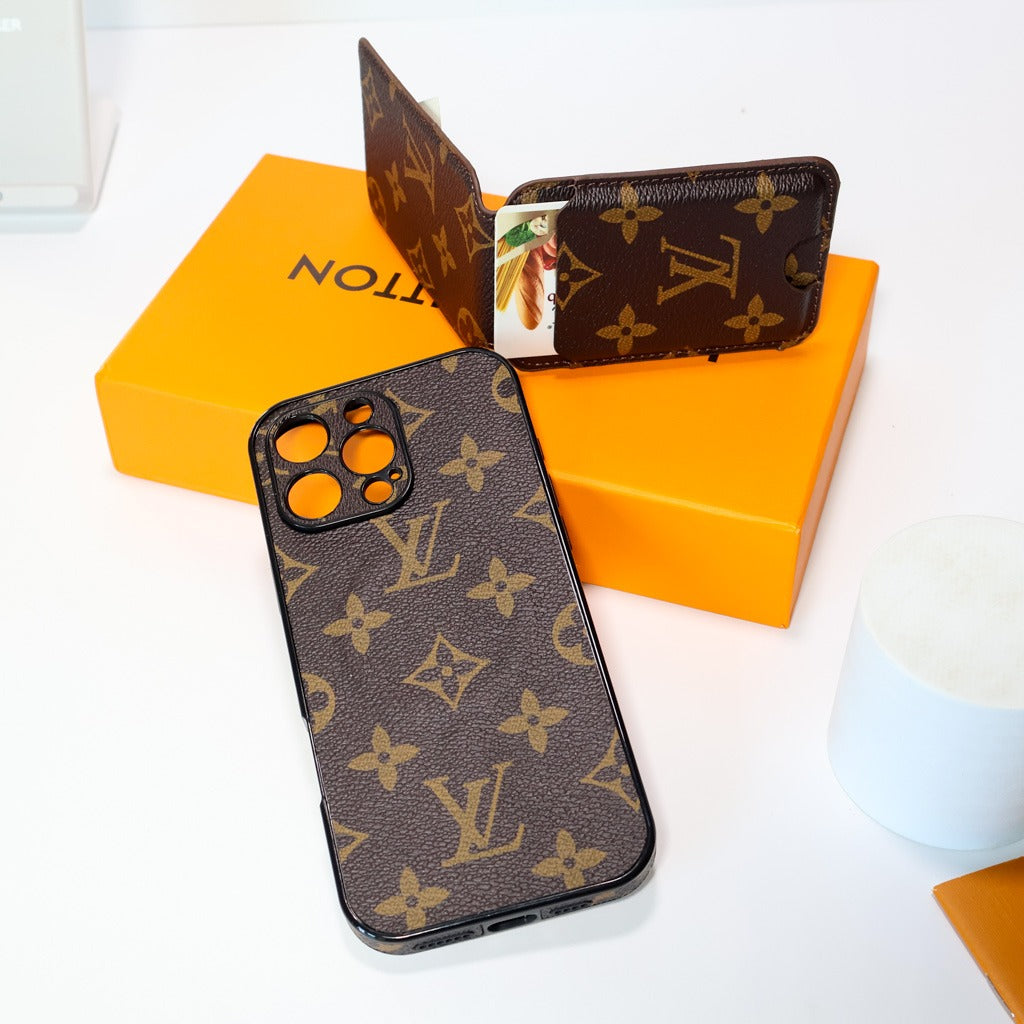Alphabet Plaid MagSafe Magnetic Card Wallet iPhone Case