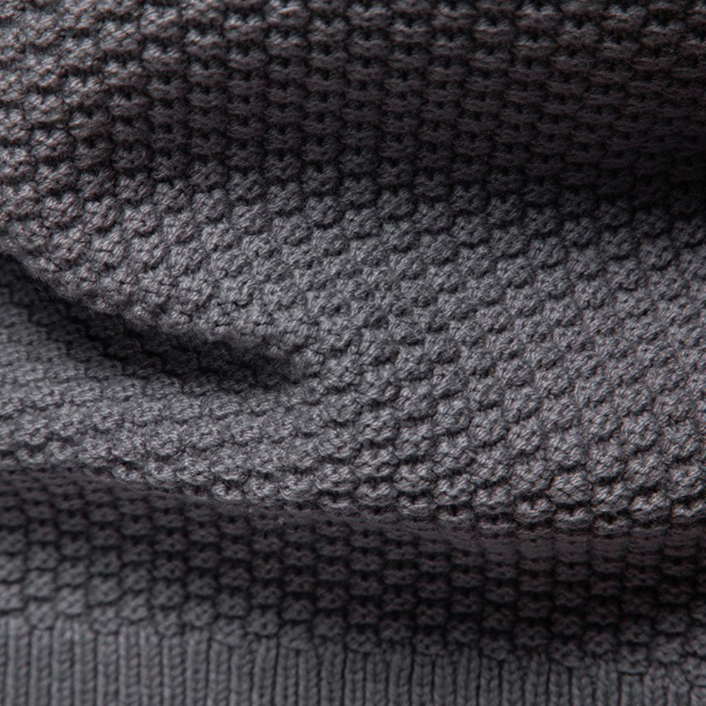 Men's Zip-Neck Cable-Knit Sweater