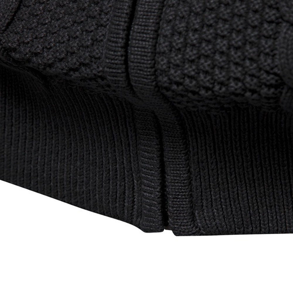 Men's Zip-Neck Cable-Knit Sweater