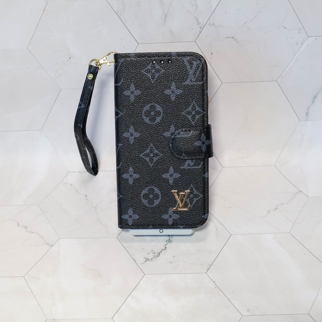 Classic Leather Wallet iPhone Case 14-18 Pro Max Plus Air