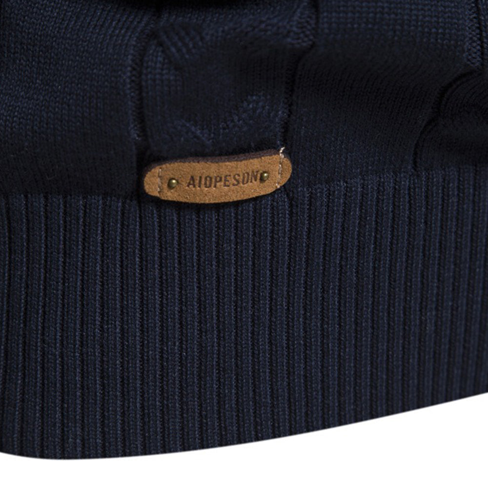 Men's Fair Isle Quarter-Zip Knit Sweater