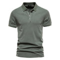 Retro Style Pigment Wash Polo Shirt