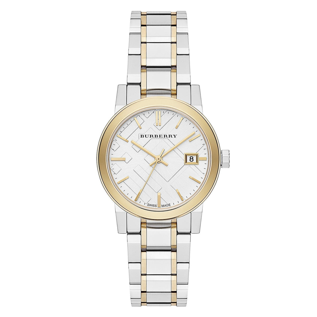 Burberry The City Ladies 34mm Two-Tone Yellow Gold Watch