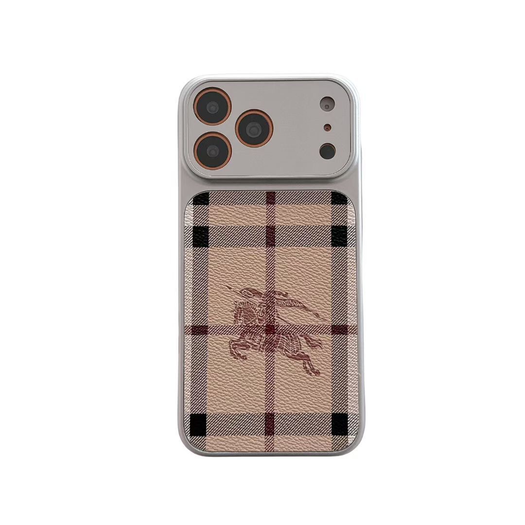 Burberry Phone Case Lens Protector Style for iPhone 13-18 / Pro / Pro Max
