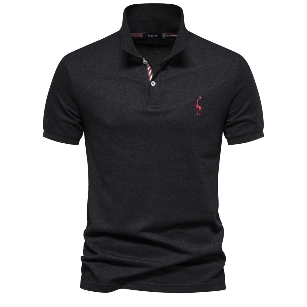 Men’s Deer Embroidered Polo Shirt