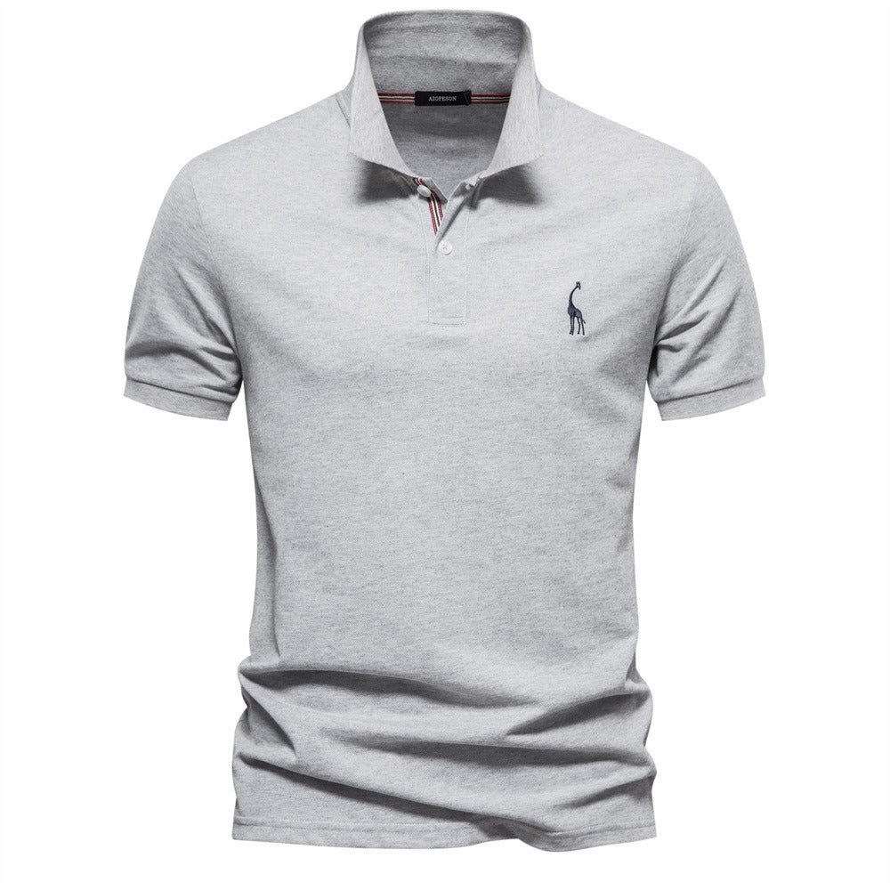 Men’s Deer Embroidered Polo Shirt