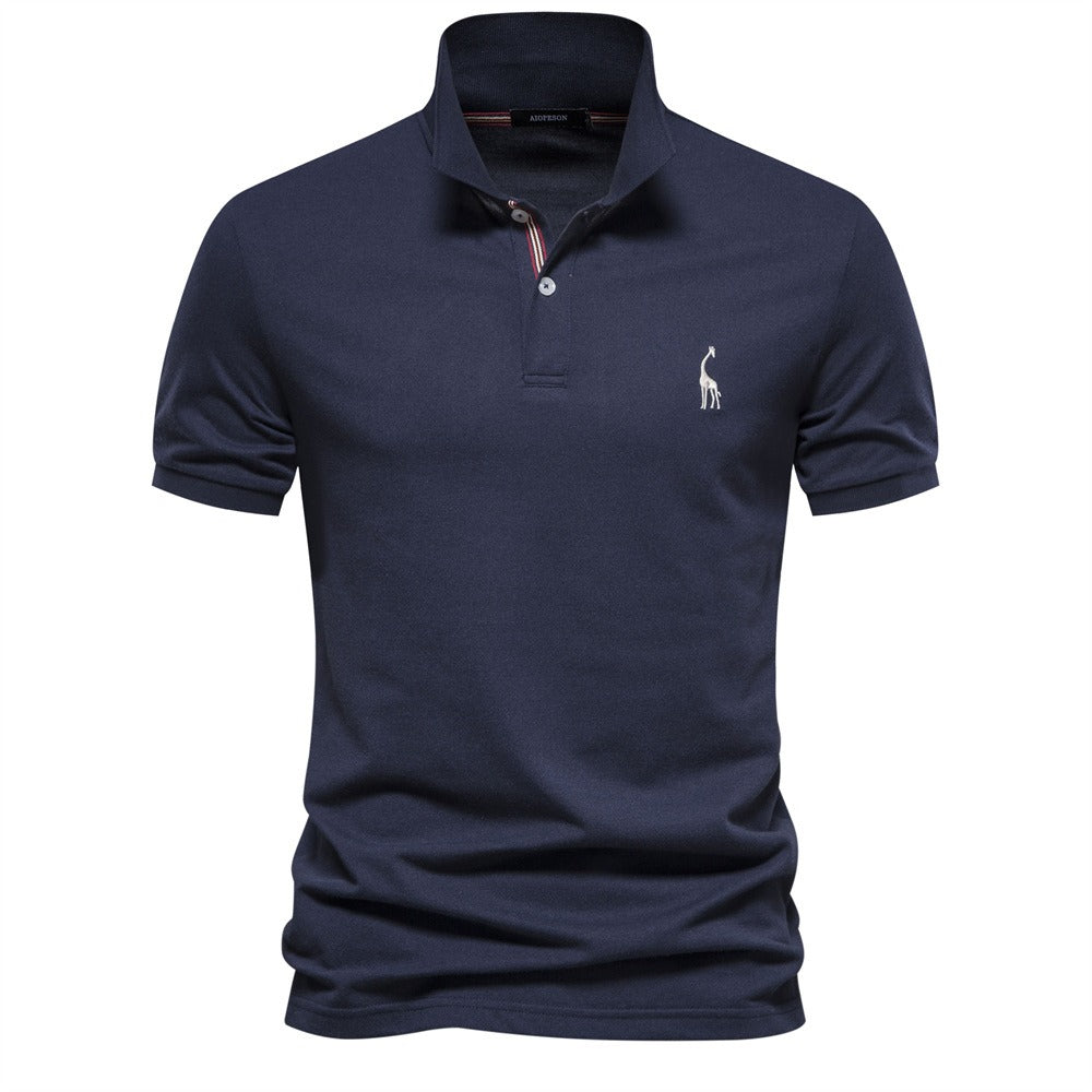 Men’s Deer Embroidered Polo Shirt