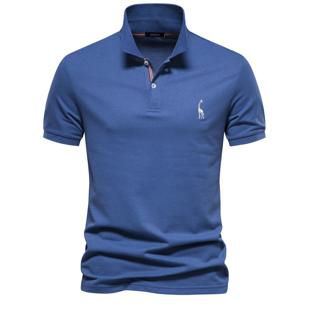 Men’s Deer Embroidered Polo Shirt