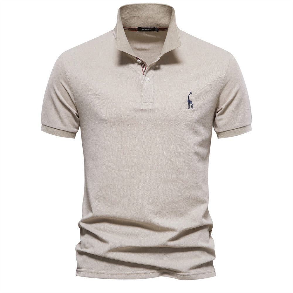 Men’s Deer Embroidered Polo Shirt