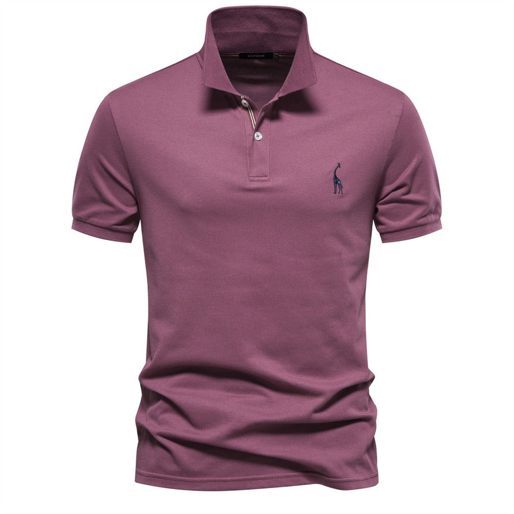 Men’s Deer Embroidered Polo Shirt