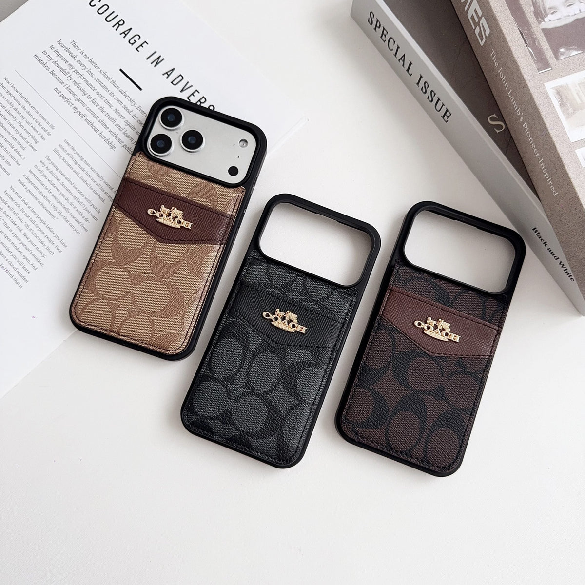 Card Holder Coach iPhone Case for 17 18 series