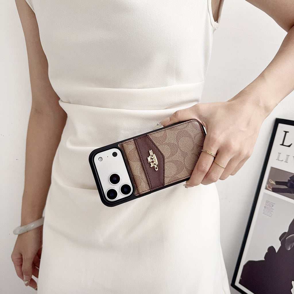 Card Holder Coach iPhone Case for 17 18 series