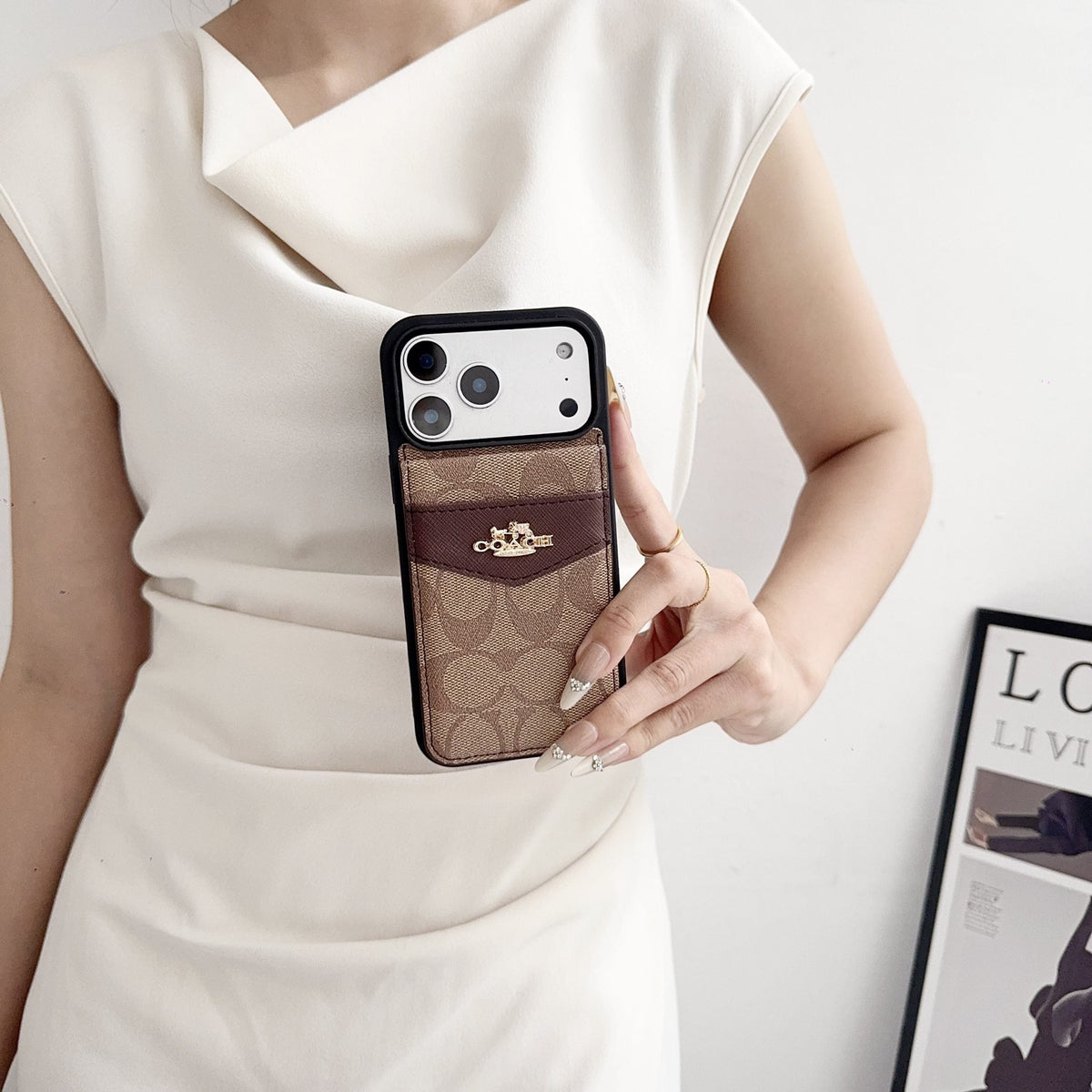 Card Holder Coach iPhone Case for 17 18 series