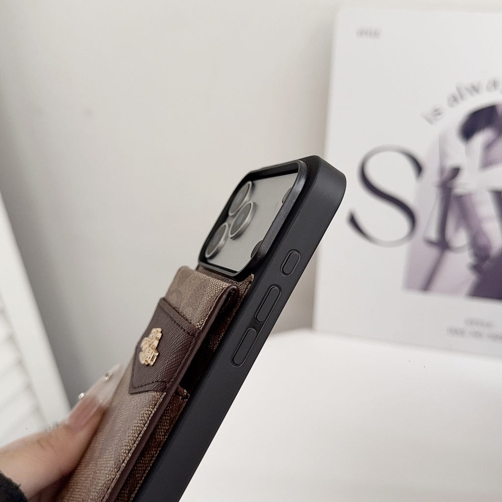 Card Holder Coach iPhone Case for 17 18 series