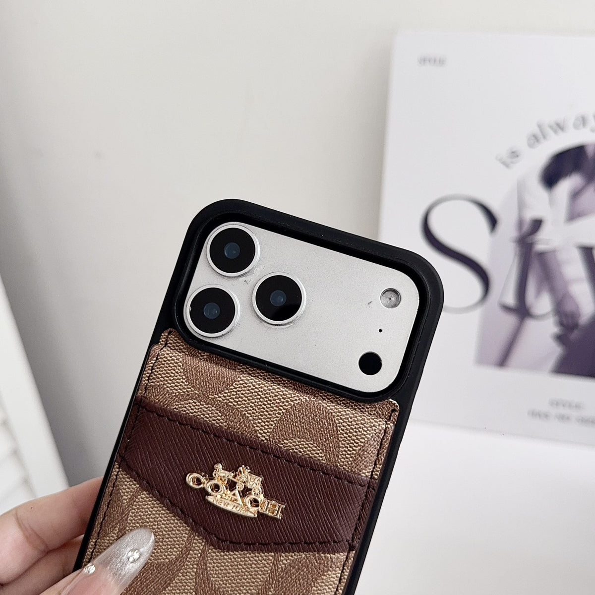 Card Holder Coach iPhone Case for 17 18 series
