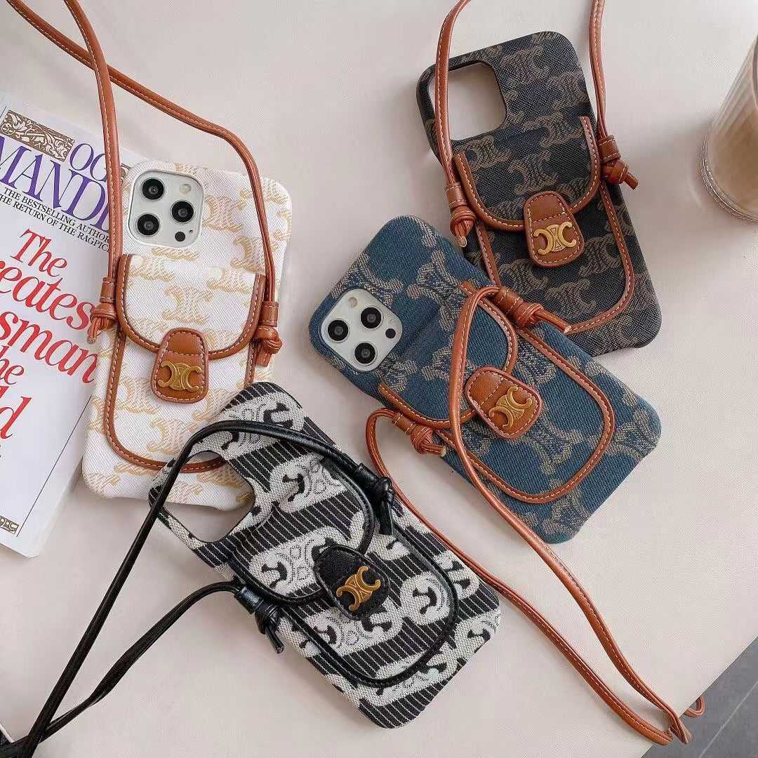 Luxury CrossBody iPhone Case for iPhone 11 12 13 14 15 16 17 18 Pro Max