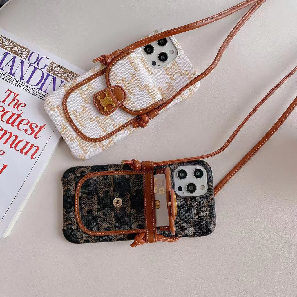 Luxury CrossBody iPhone Case for iPhone 11 12 13 14 15 16 17 18 Pro Max