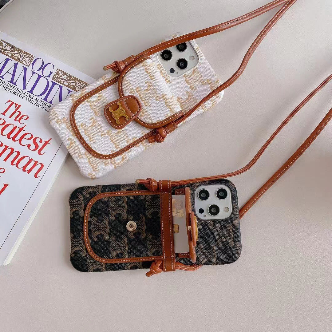 Luxury CrossBody iPhone Case for iPhone 11 12 13 14 15 16 17 18 Pro Max