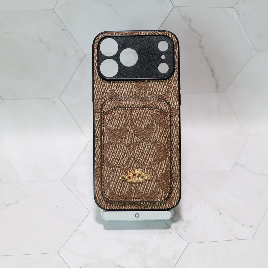 Coach Card Holder Phone Case For 1218 / Pro / Pro Max