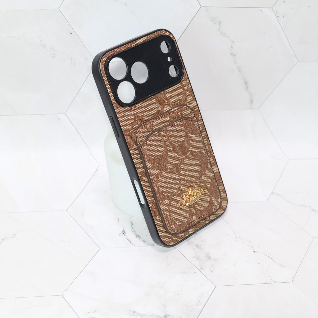 Coach Card Holder Phone Case For 1218 / Pro / Pro Max