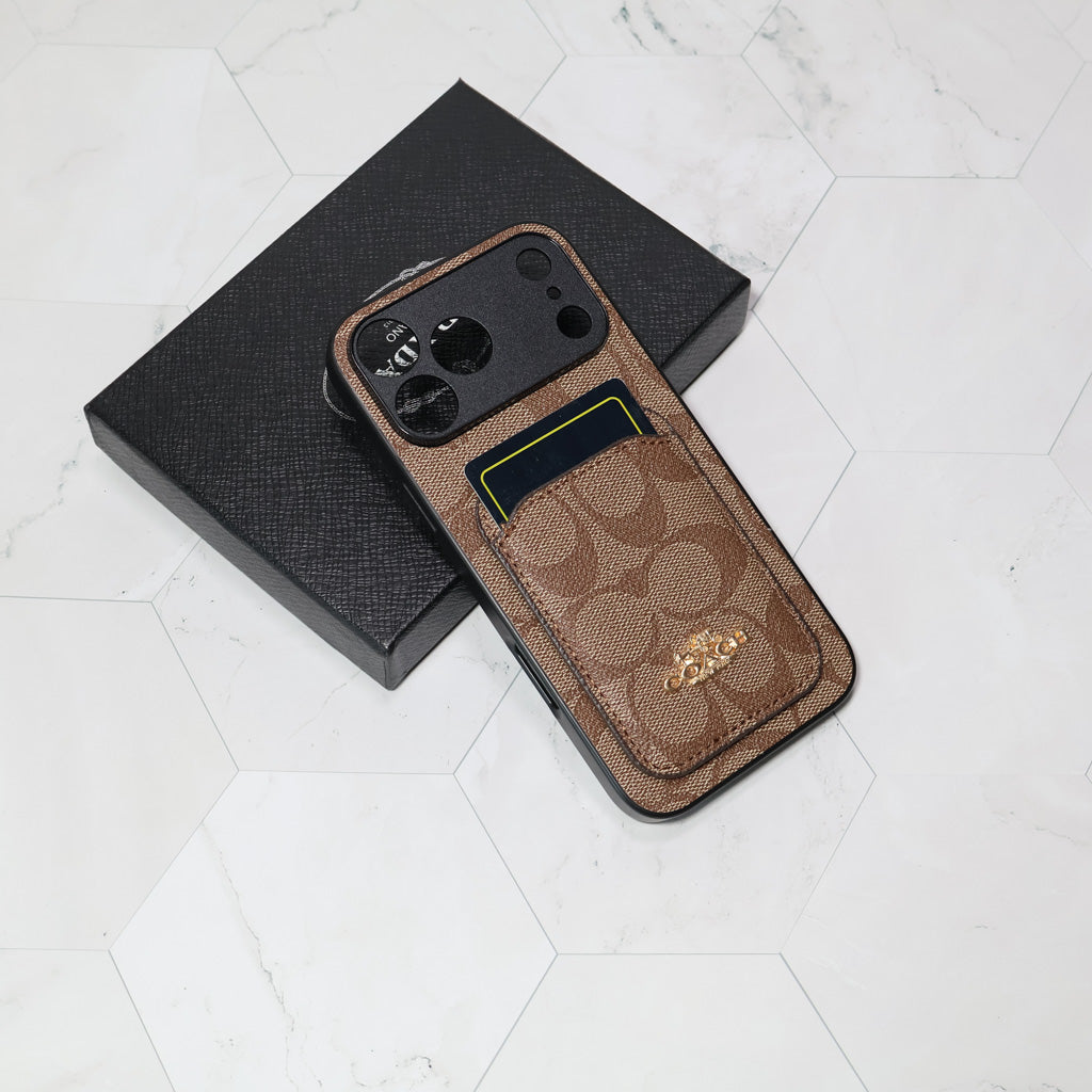 Coach Card Holder Phone Case For 1218 / Pro / Pro Max