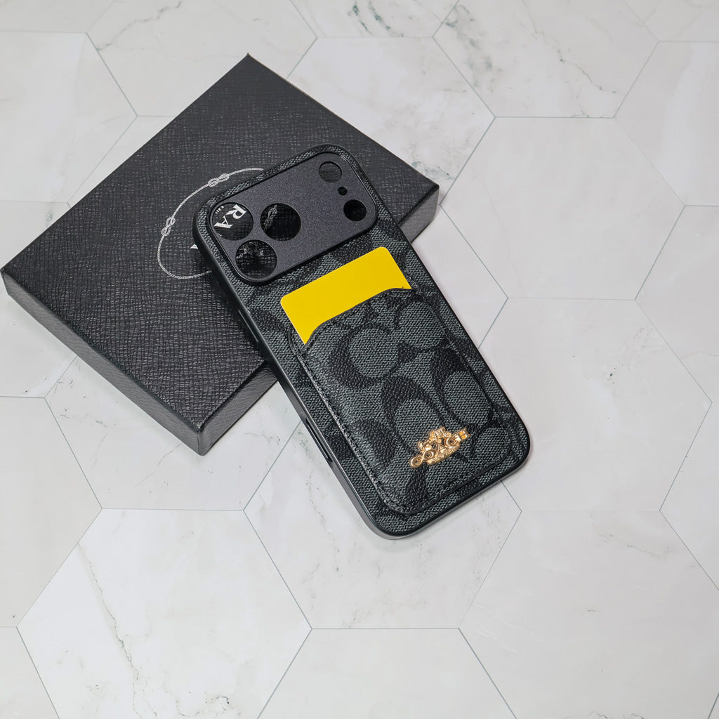 Coach Card Holder Phone Case For 1218 / Pro / Pro Max