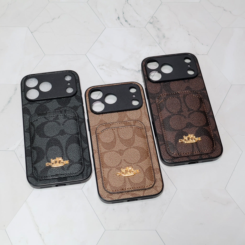 Coach Card Holder Phone Case For 1218 / Pro / Pro Max