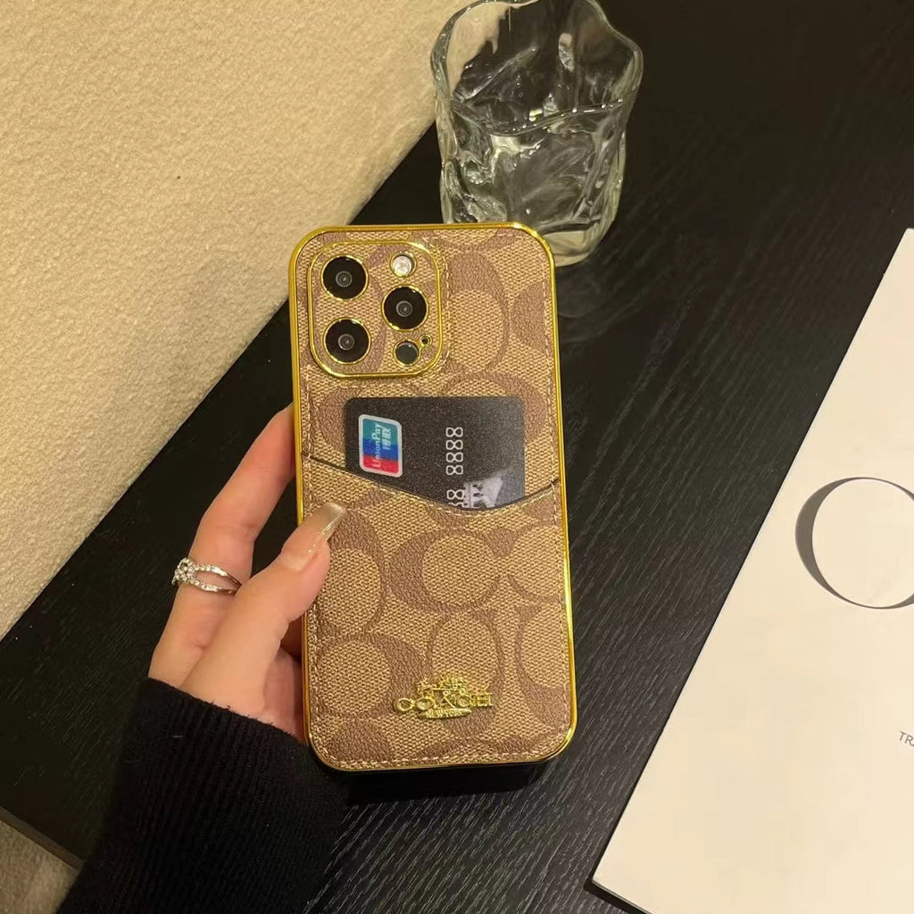 Coach Luxury Phone Case Card Holder iPhone 12 13 14 15 16 17 18