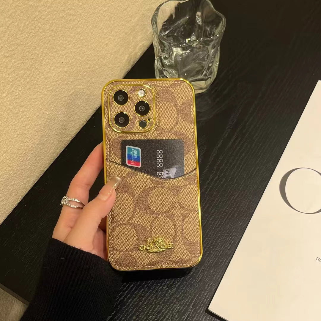 Coach Luxury Phone Case Card Holder iPhone 12 13 14 15 16 17 18