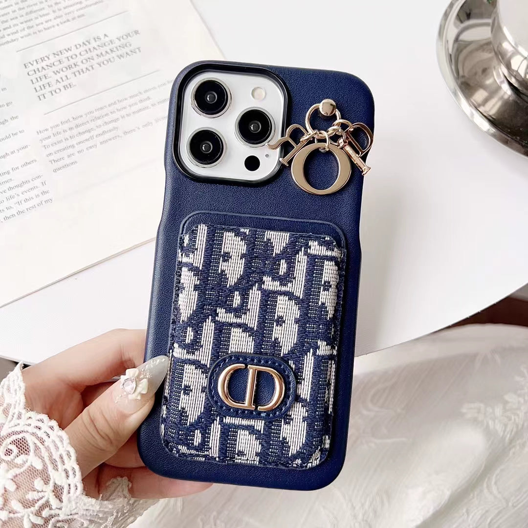 Christian Dior iPhone Case Card Slot for 12 13 14 15 16 17 18Pro Max Plus
